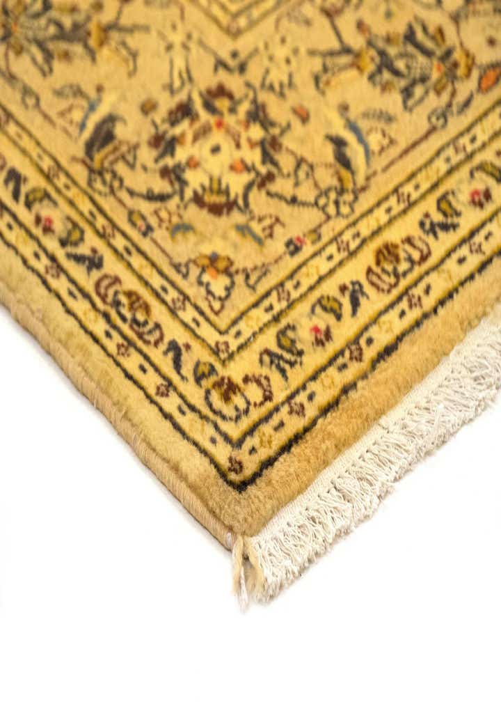 6' 6 x 9' 7 Hand Knotted Kashan Persian Wool Rug