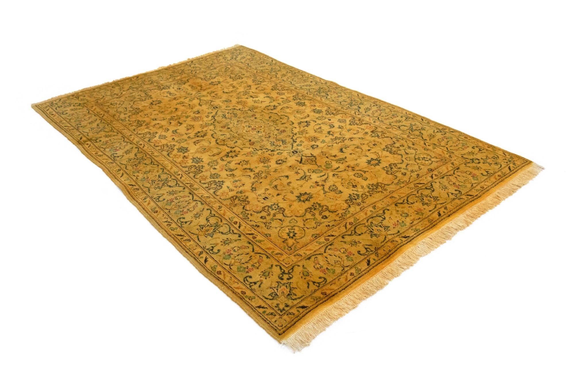 6' 3 x 9' 3 Hand Knotted Kashan Persian Wool Rug