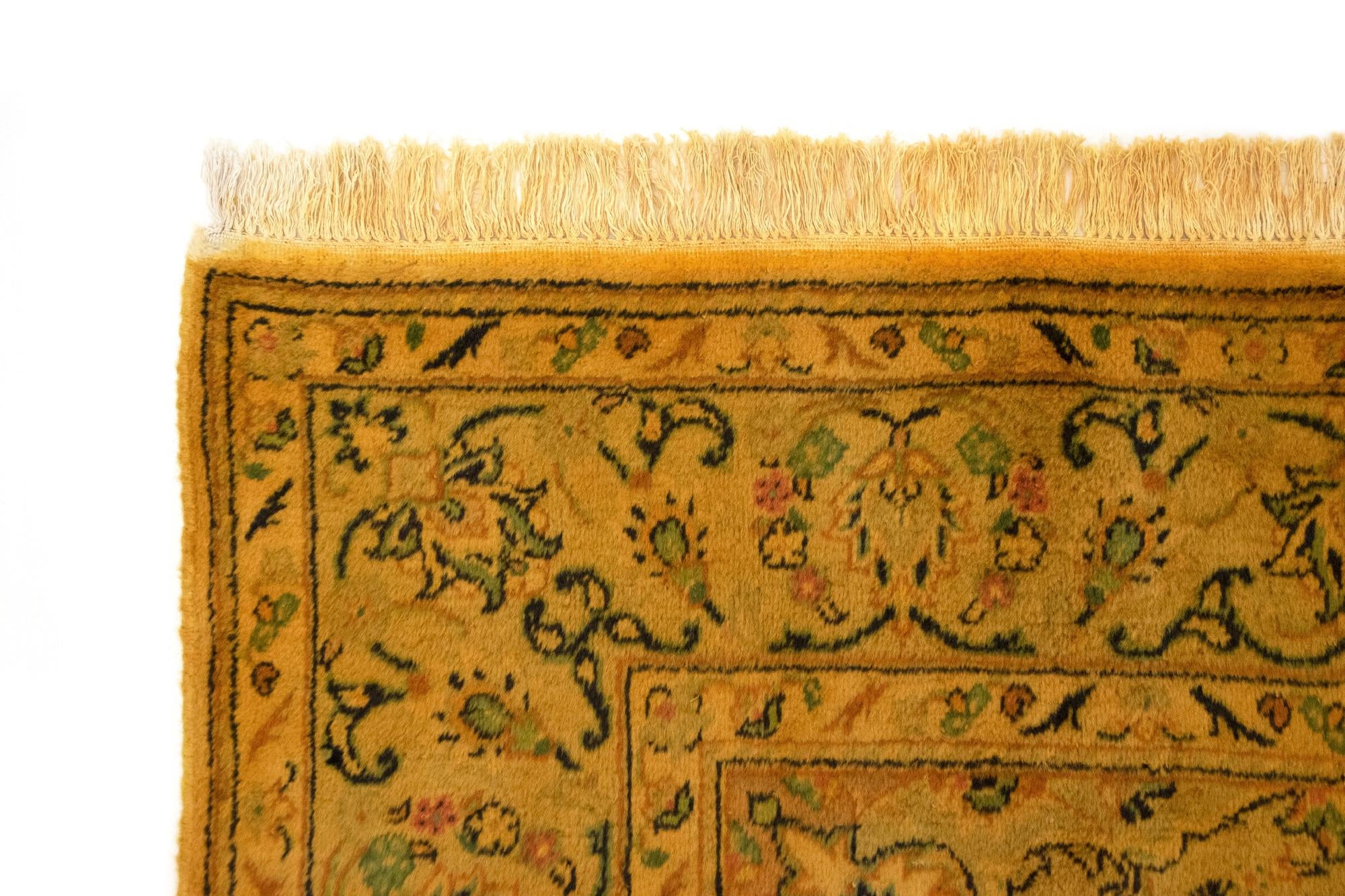6' 3 x 9' 3 Hand Knotted Kashan Persian Wool Rug