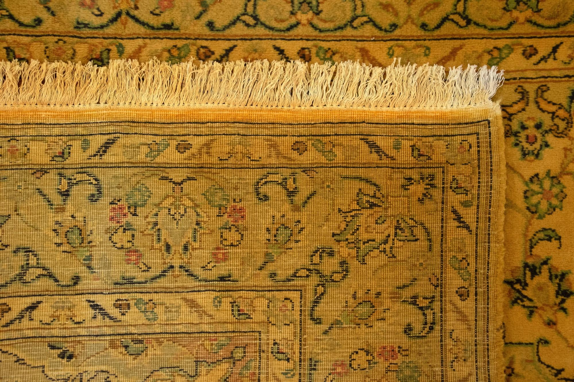 6' 3 x 9' 3 Hand Knotted Kashan Persian Wool Rug