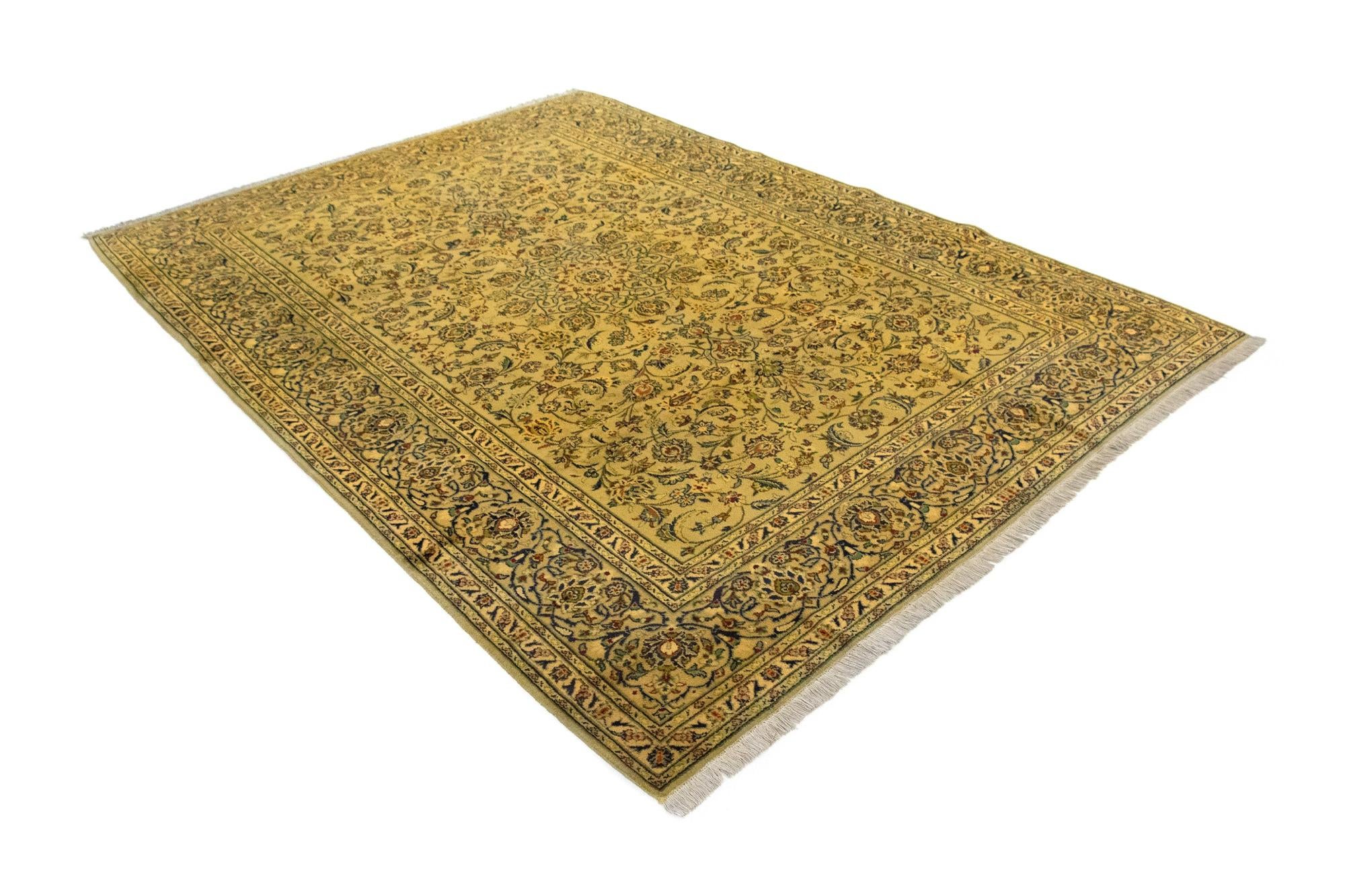 8' 1 x 11' 1 Hand Knotted Kashan Persian Wool Rug
