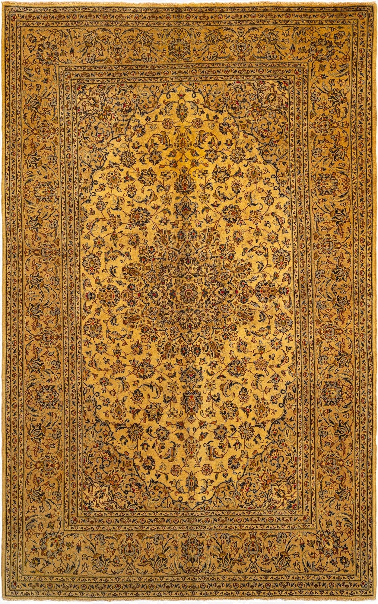 6' 2 x 9' 11 Kashan Wool Rug