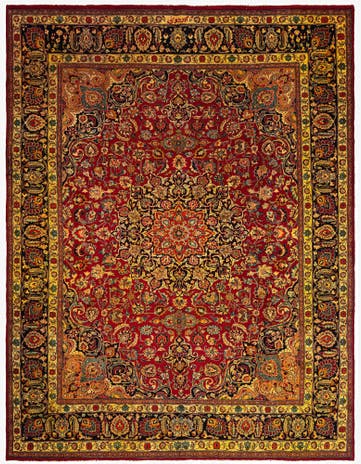 9' 5 x 12' 5 Kashan Wool Rug