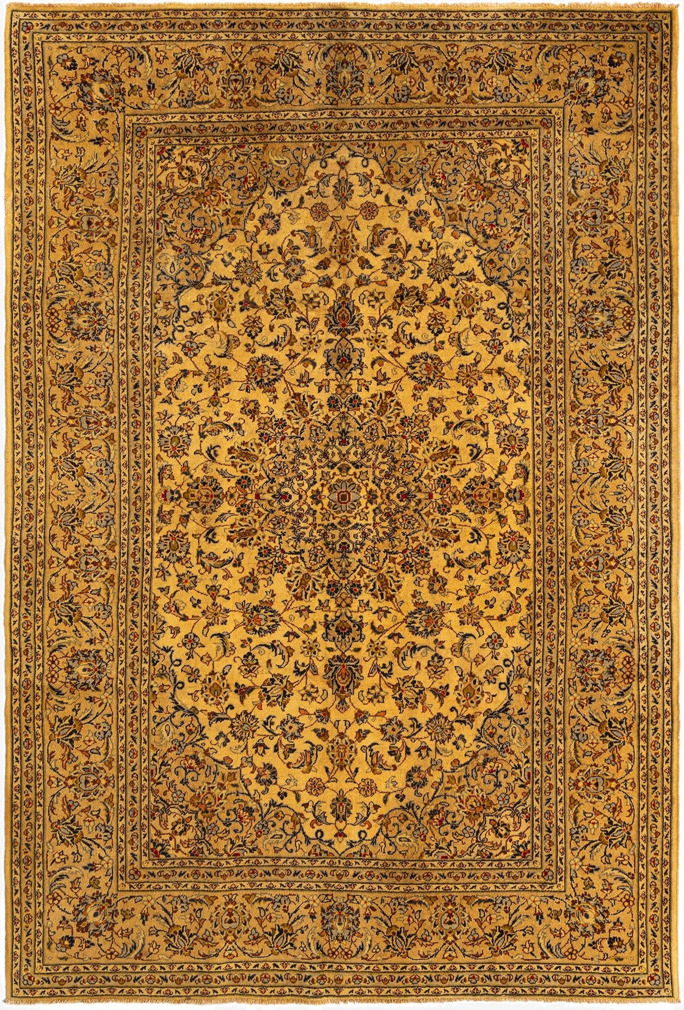 6' 6 x 9' 8 Kashan Wool Rug