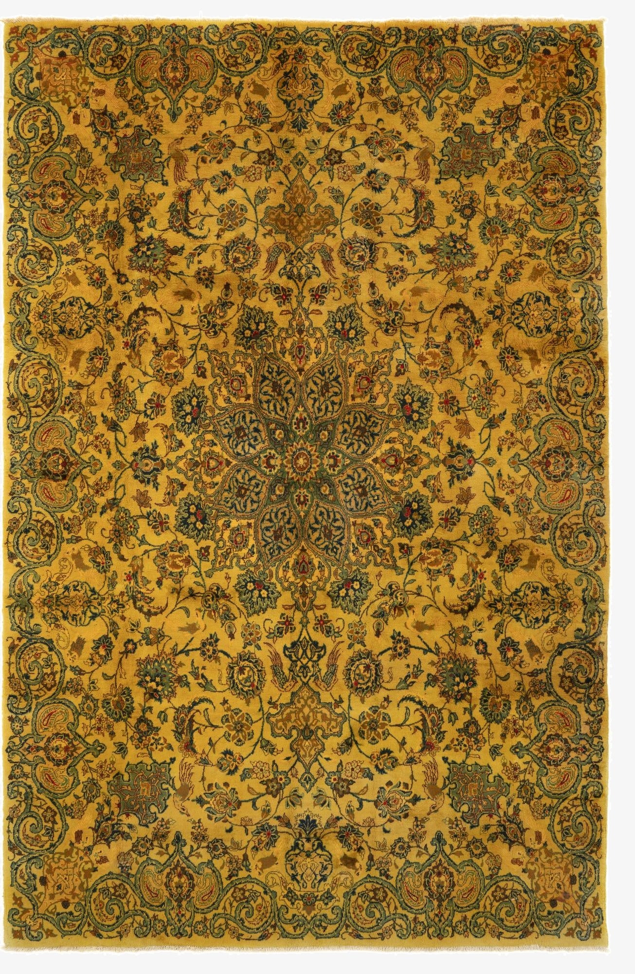 8' 4 x 13'  Hand Knotted Kashan Persian Wool Rug