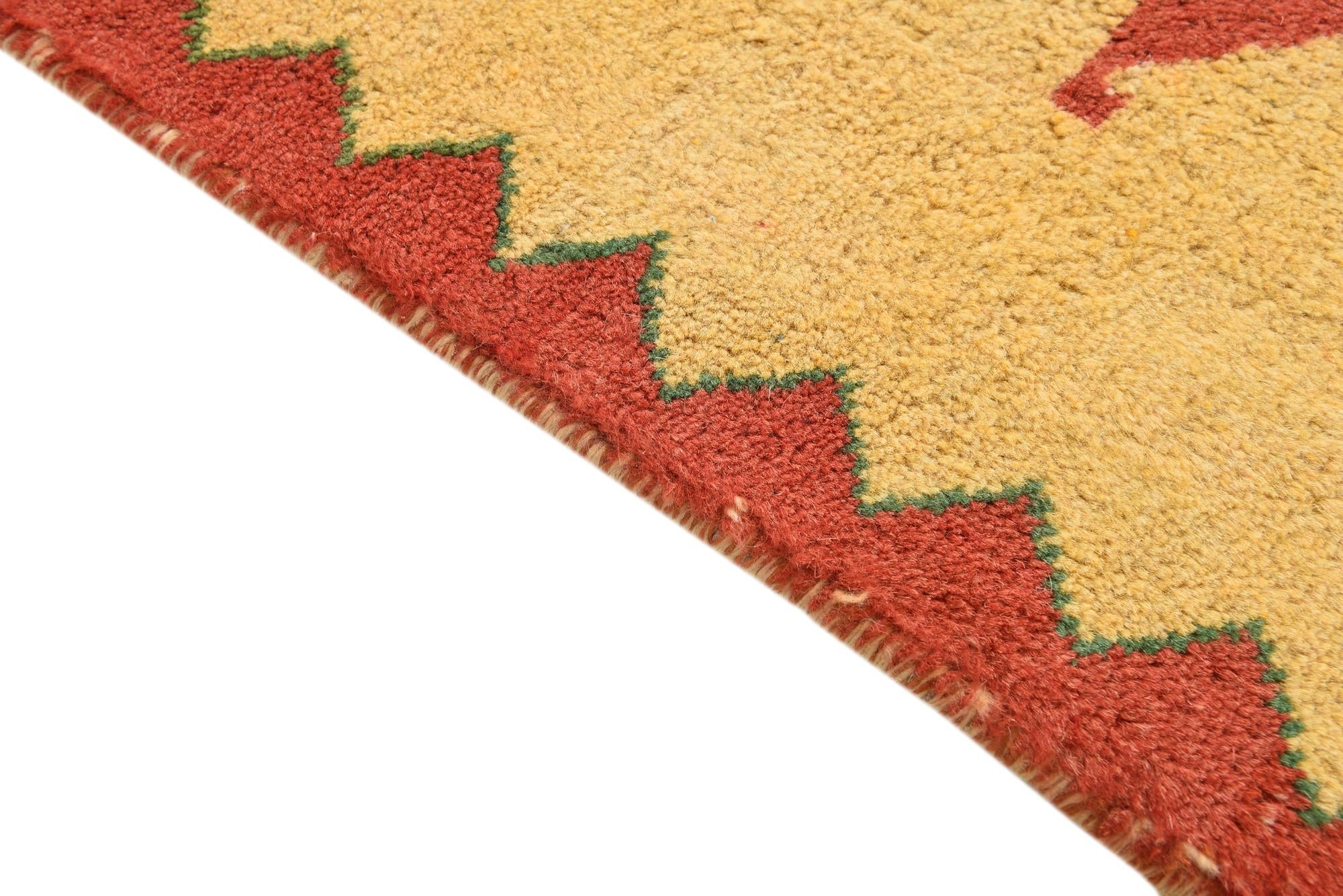 4' 9 x 5' 1 Hand Knotted Kashkuli Gabbeh Wool Rug