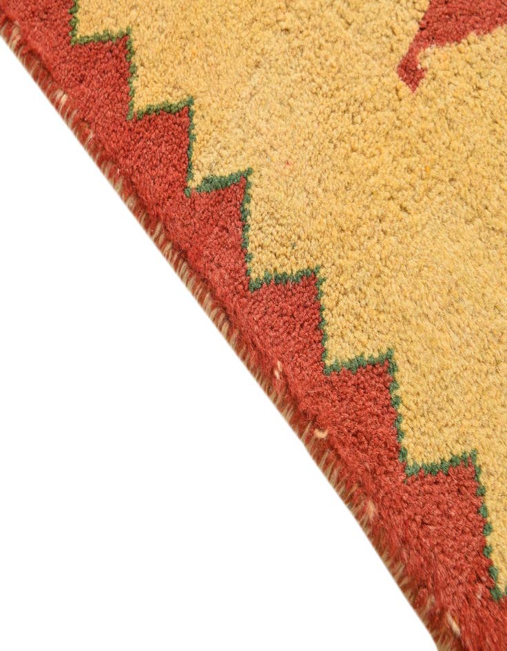 Detail image of 4' 9 x 5' 1  Hand Knotted Kashkuli Gabbeh Wool Rug