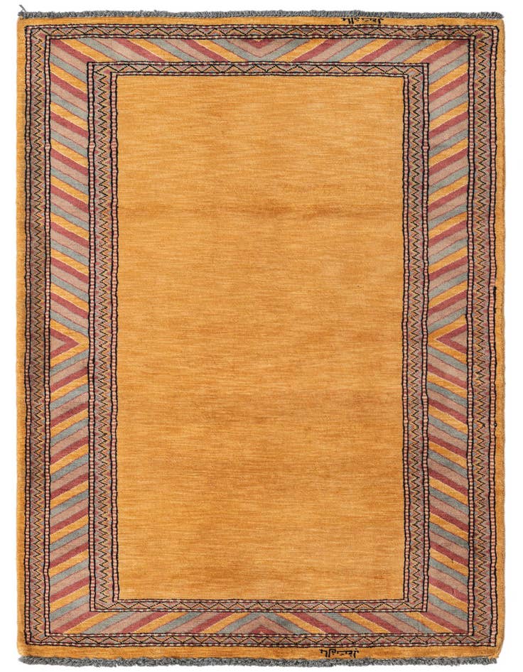 Detail image of 3' 1 x 5' 2 Hand Knotted Kashkuli Gabbeh Oriental Wool Rug
