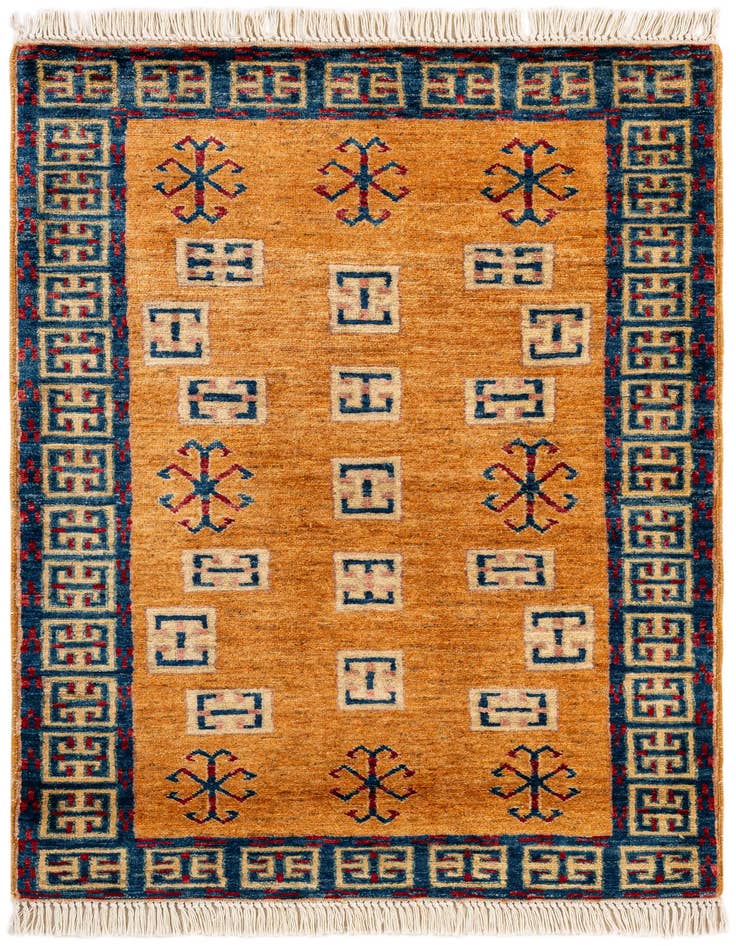 Detail image of 2' 8 x 3' 10 Hand Knotted Kazak Wool Rug