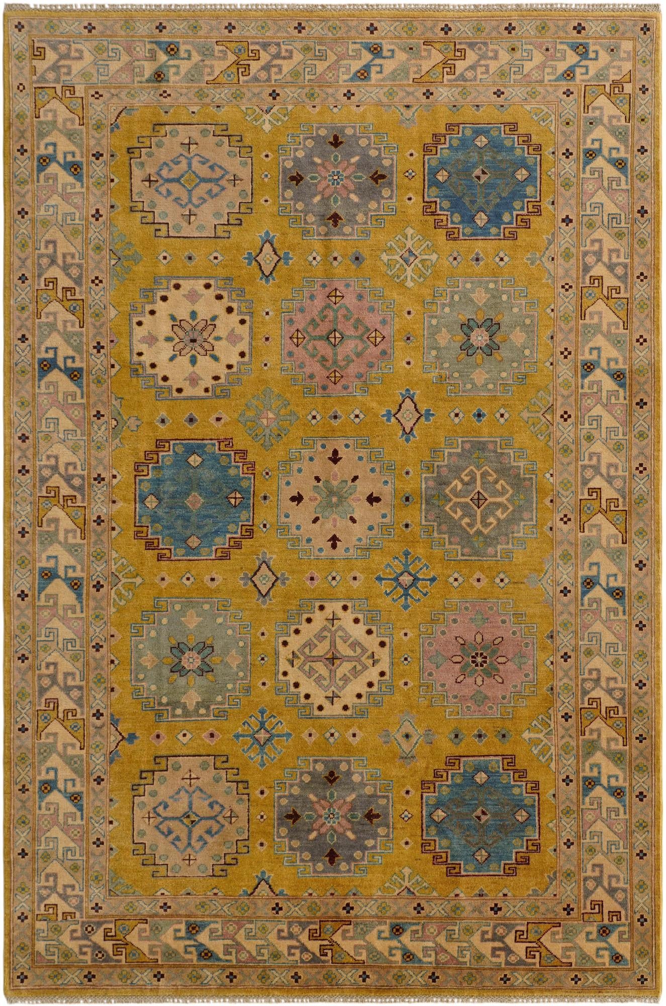 6' 8 x 10' Hand Knotted Kazak Rug