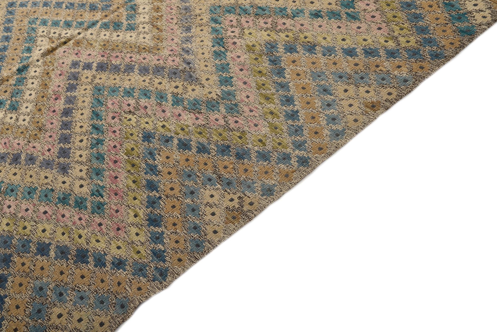 10' 5 x 12' 6 Hand Woven Kilim Modern Wool Rug