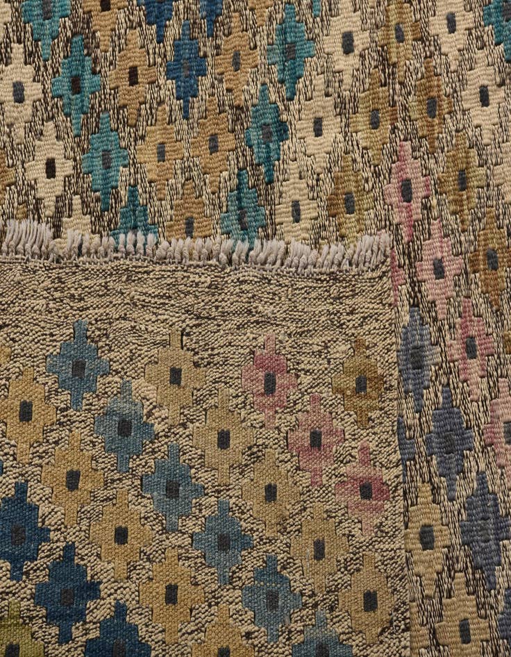 Detail image of 10' 5 x 12' 6  Hand Woven Kilim Modern Wool Rug