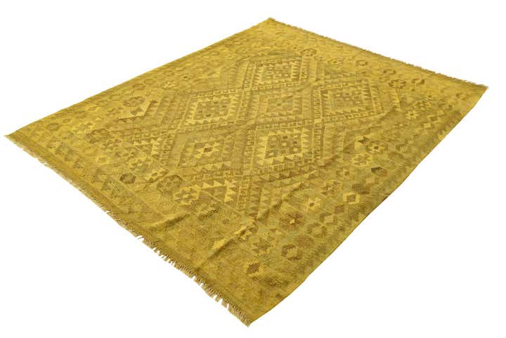 5' 3 x 6' 4 Hand Woven Kilim Modern Wool Rug
