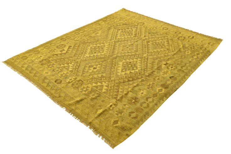 Detail image of 5' 3 x 6' 4 Hand Woven Kilim Modern Wool Rug