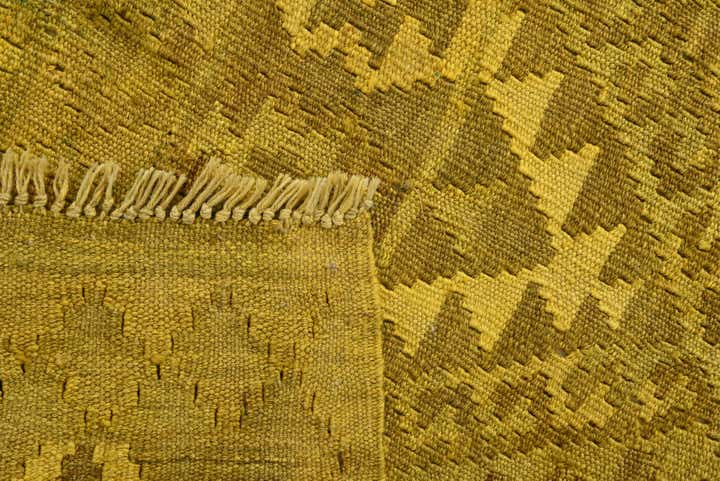 5' 3 x 6' 4 Hand Woven Kilim Modern Wool Rug