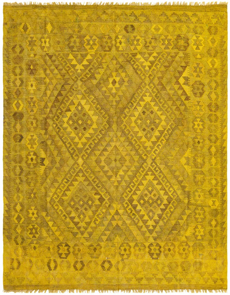 Detail image of 5' 3 x 6' 4 Hand Woven Kilim Modern Wool Rug