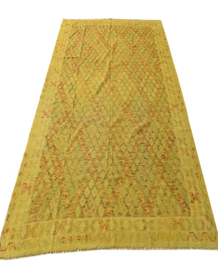 Detail image of 6' x 8' 1 Hand Woven Kilim Modern Wool Rug