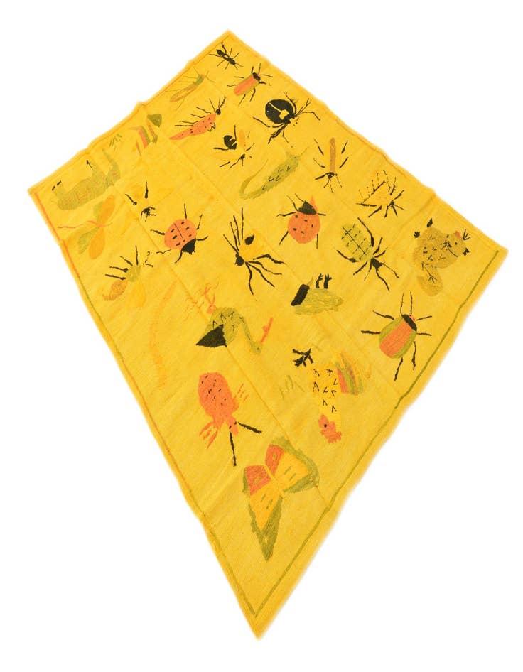 Detail image of 4' 5 x 6'  Hand Woven Kilim Suzani Wool Rug