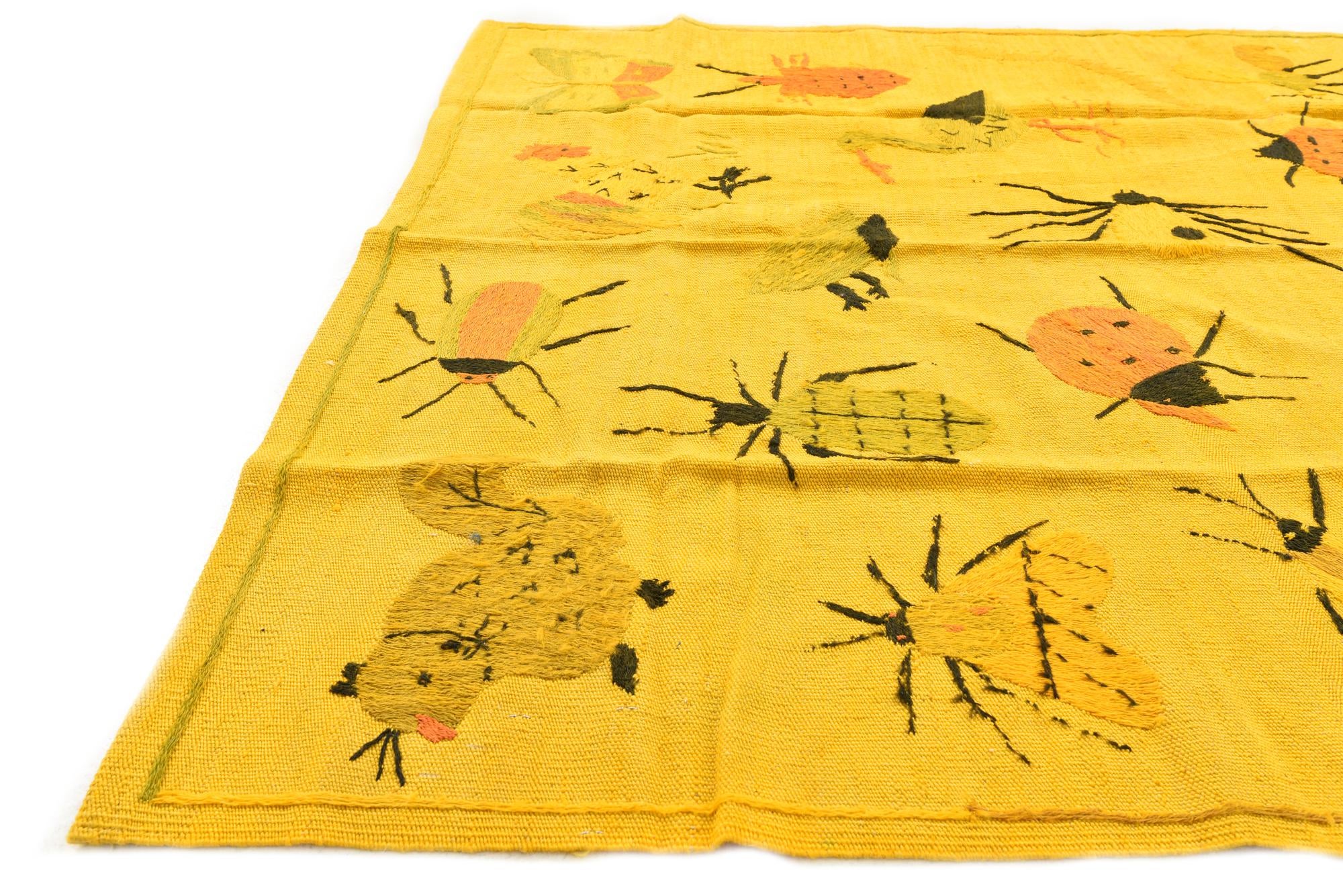 4' 5 x 6' Hand Woven Kilim Suzani Wool Rug