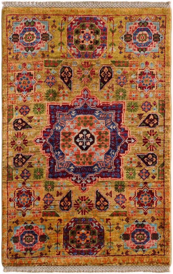 Detail image of 2' x 3' 1 Hand Knotted Mamluk Ziegler Rug