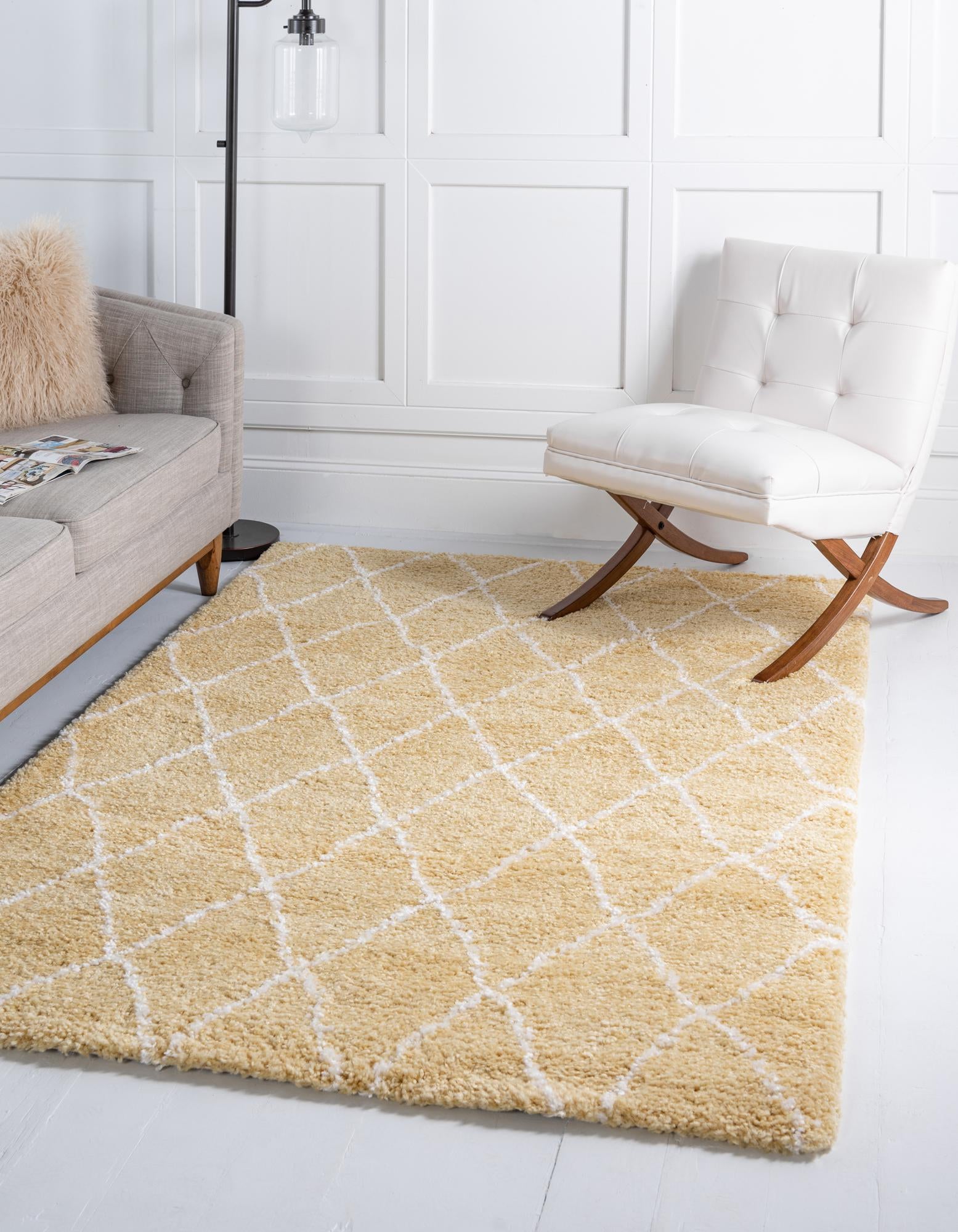 Custom Yellow Marrakesh Shag Rug