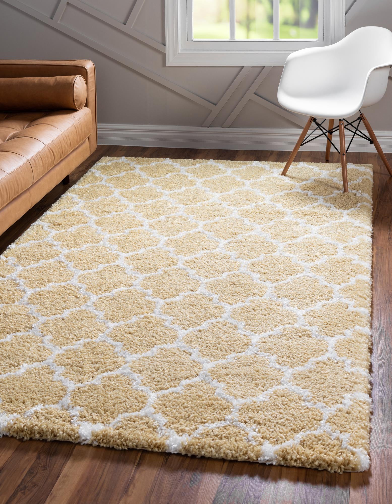 Custom Yellow Marrakesh Shag Rug