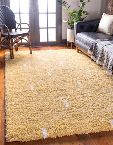 Yellow Marrakesh Shag Rug