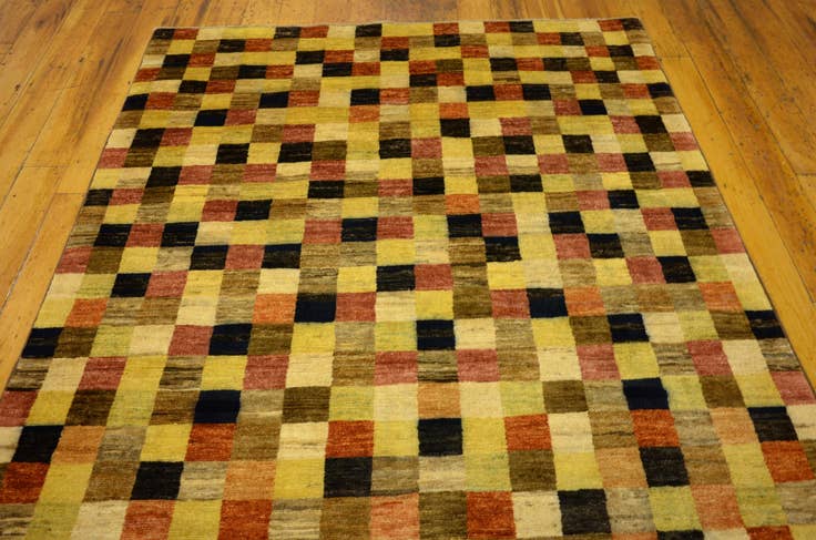 Detail image of 4' x 5' 10 Hand Knotted Modern Ziegler Oriental Rug