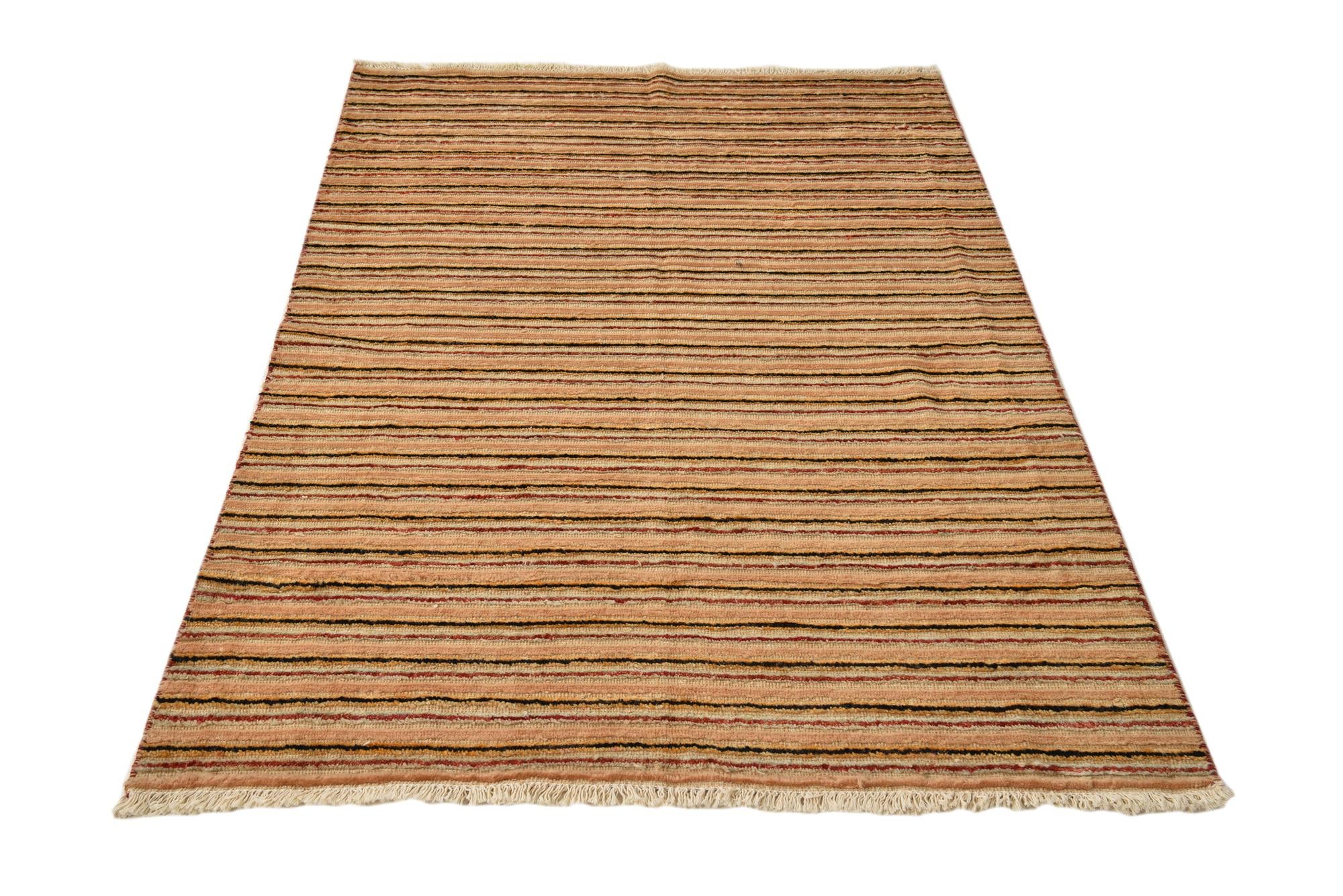 3' 10 x 6' 1 Hand Knotted Modern Ziegler Rug