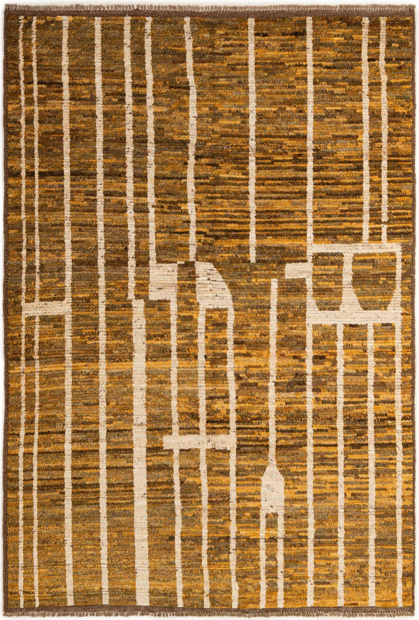 5' 5 x 8' 1 Hand Knotted Moroccan Wool Rug