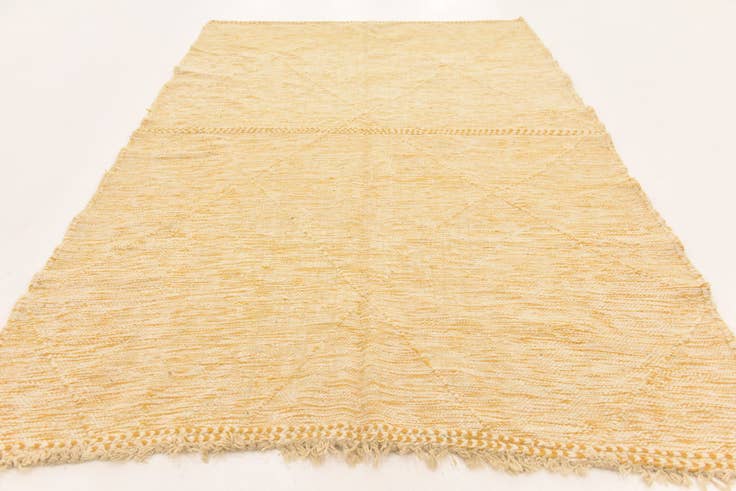 Detail image of 6' 7 x 10' Hand Knotted Moroccan Wool Rug