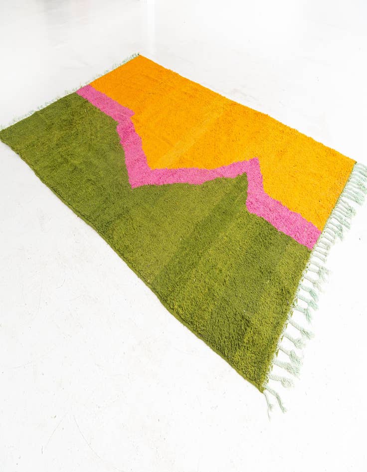 Detail image of 6' 6 x 9' 6  Hand Knotted Moroccan Wool Rug