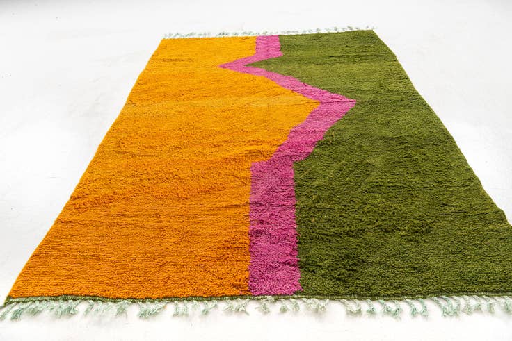 Detail image of 6' 6 x 9' 6 Hand Knotted Moroccan Wool Rug