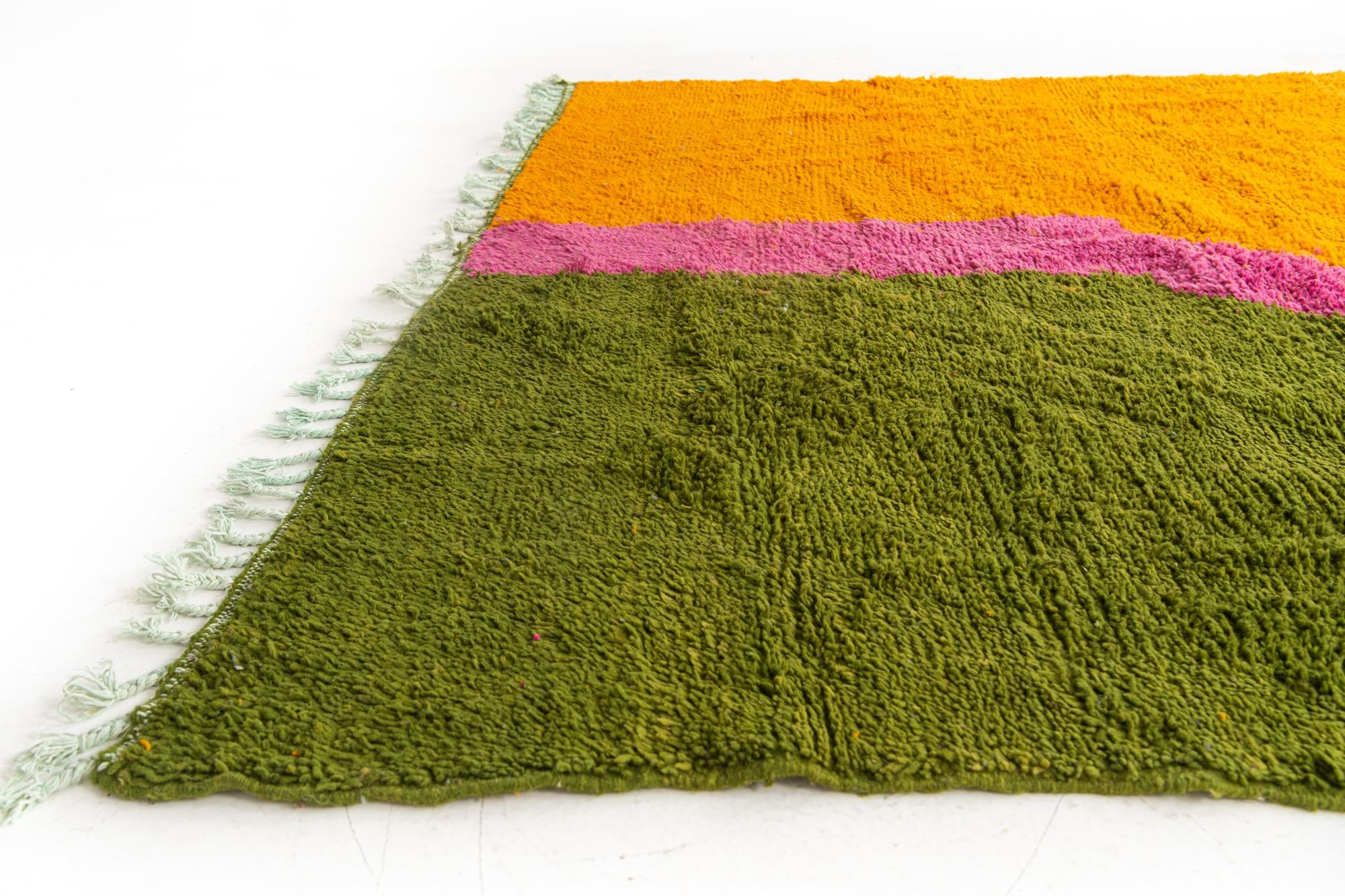 6' 6 x 9' 6 Hand Knotted Moroccan Wool Rug