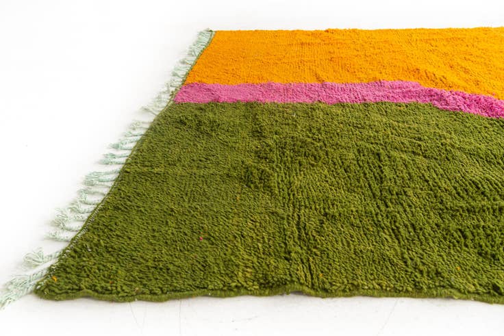 Detail image of 6' 6 x 9' 6 Hand Knotted Moroccan Wool Rug