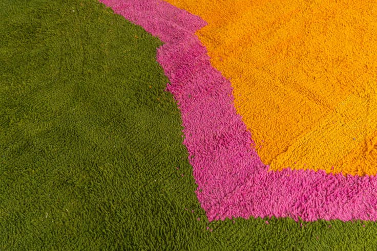 Detail image of 6' 6 x 9' 6 Hand Knotted Moroccan Wool Rug