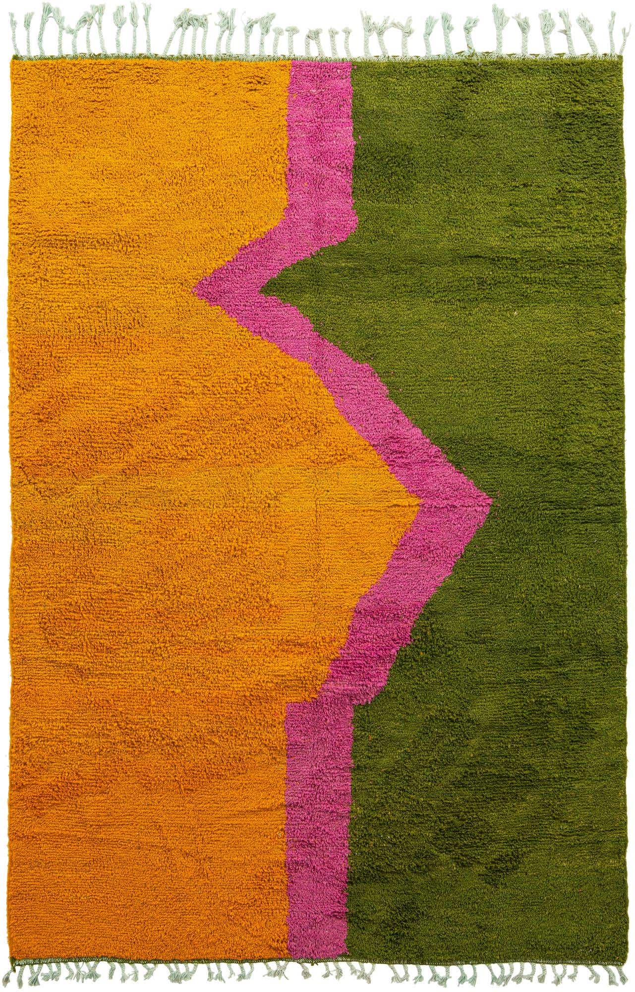 6' 6 x 9' 6 Hand Knotted Moroccan Wool Rug
