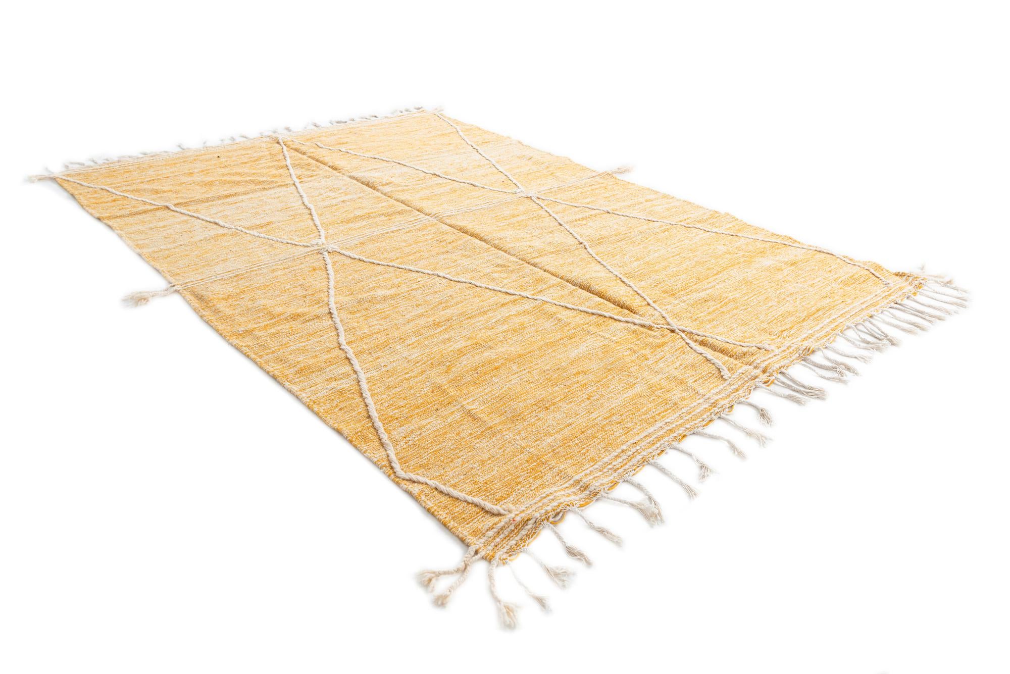 6' 9 x 10' Hand Knotted Moroccan Wool Rug