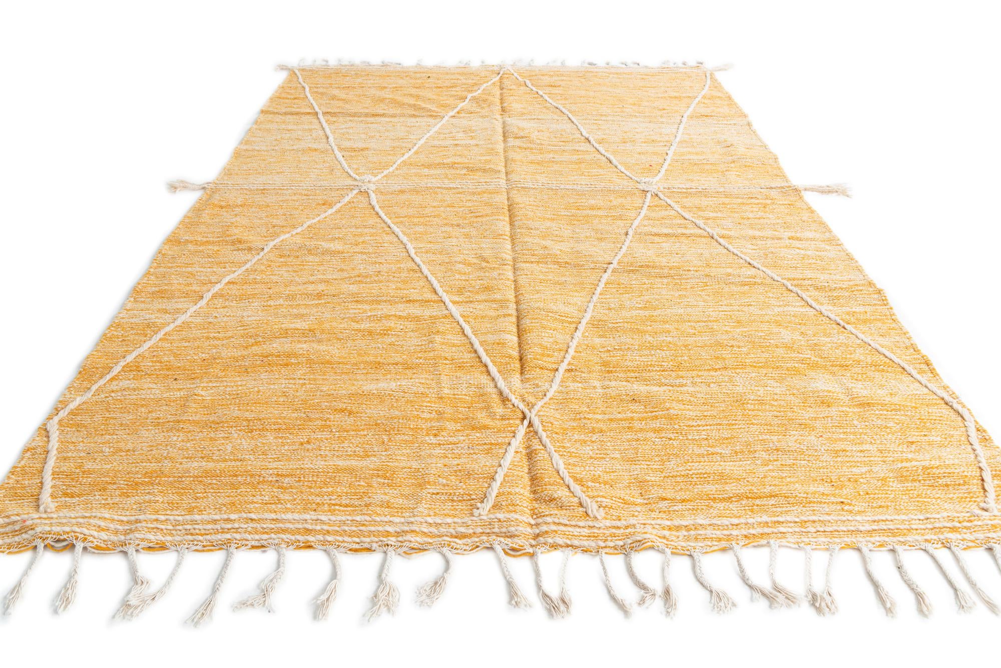 6' 9 x 10' Hand Knotted Moroccan Wool Rug