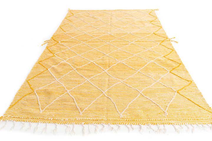 6' 9 x 10' 4 Hand Knotted Moroccan Wool Rug