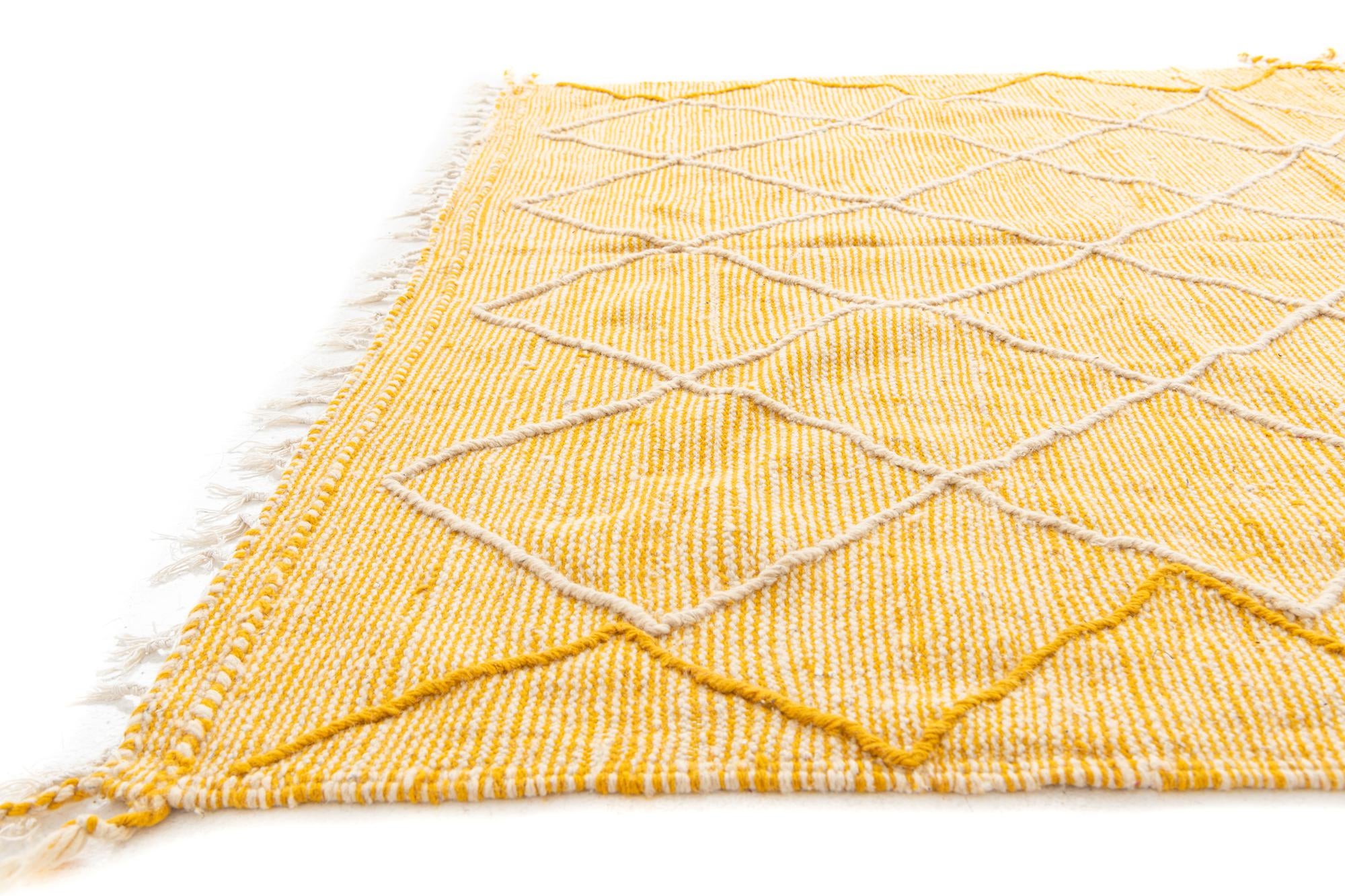 6' 9 x 10' 4 Hand Knotted Moroccan Wool Rug