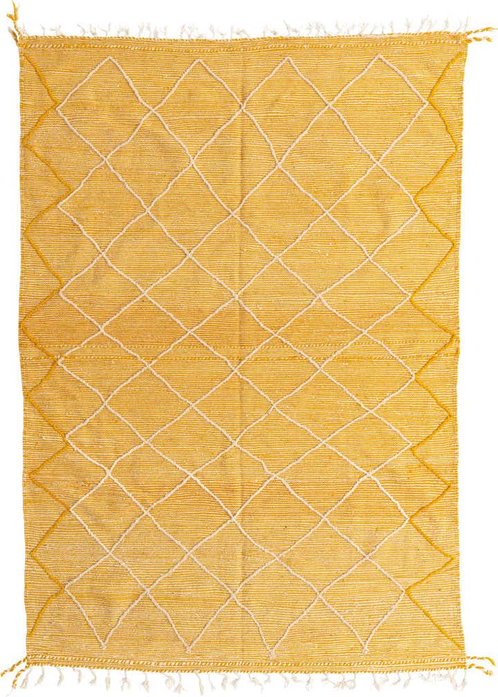 6' 9 x 10' 4 Hand Knotted Moroccan Wool Rug