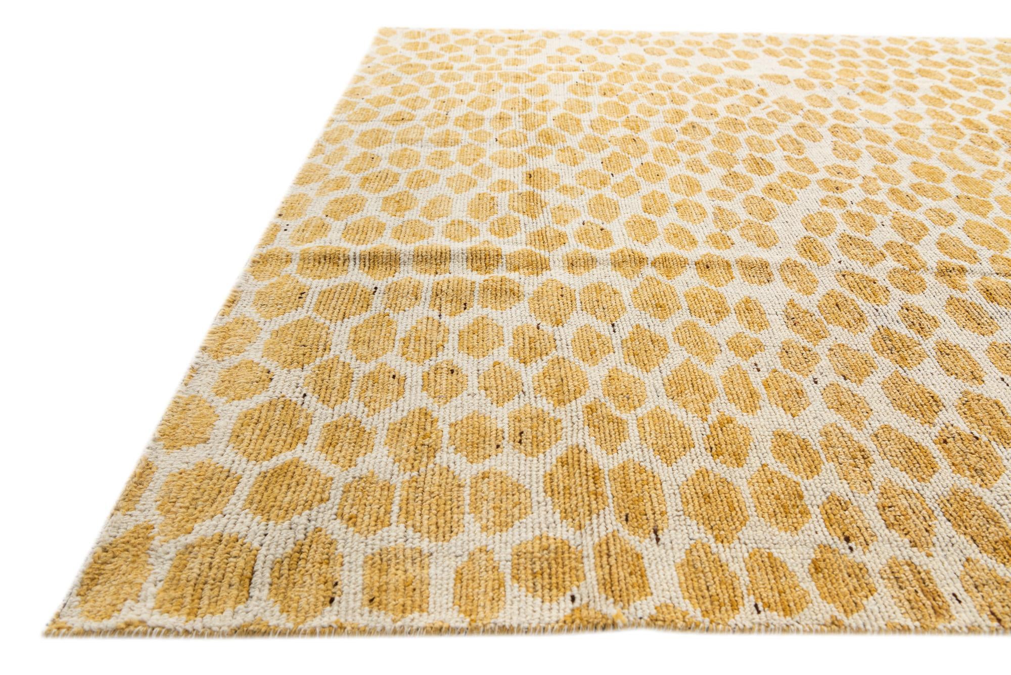 5' 10 x 9' 1 Hand Knotted Moroccan Wool Rug