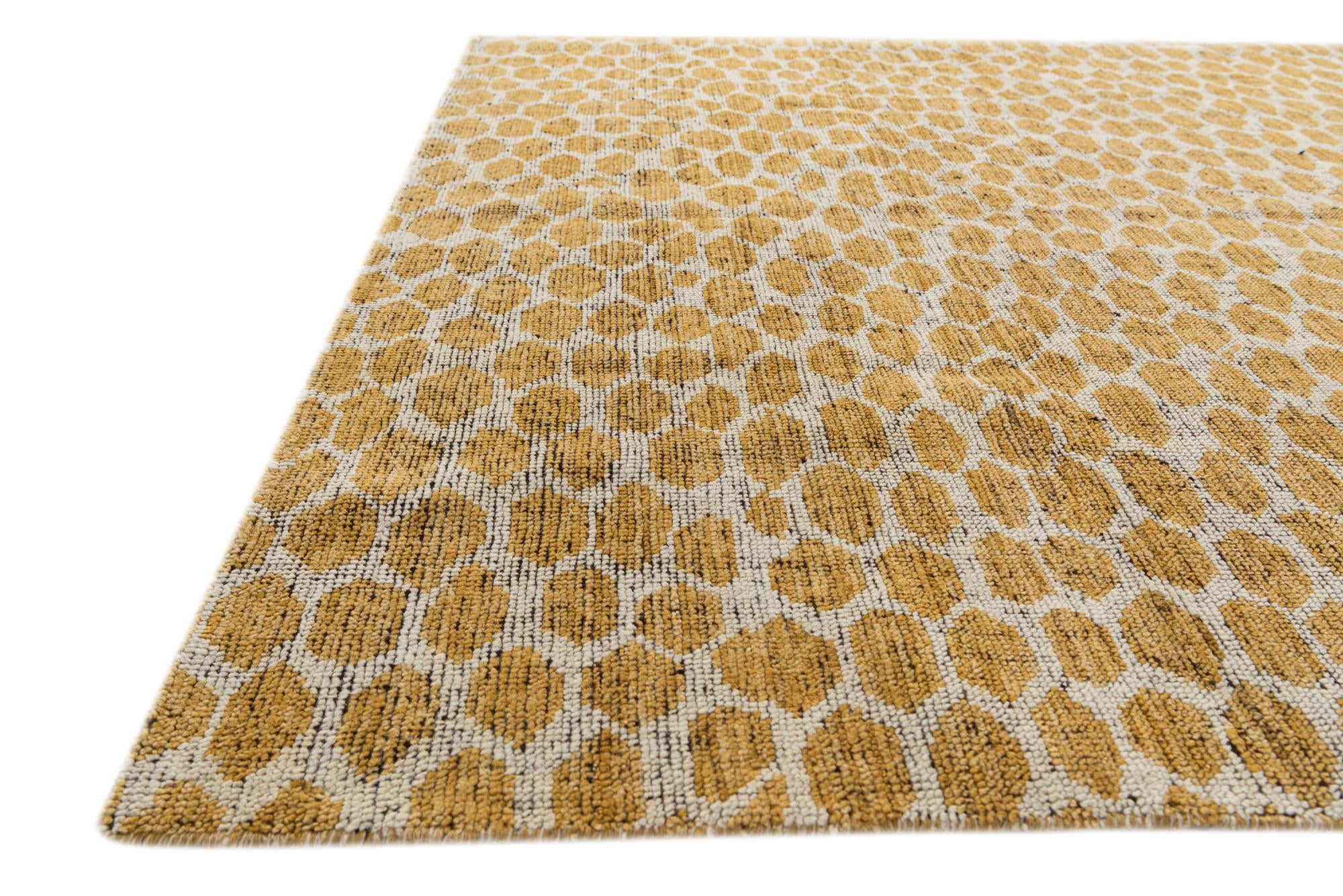 6' 2 x 9' Hand Knotted Moroccan Wool Rug