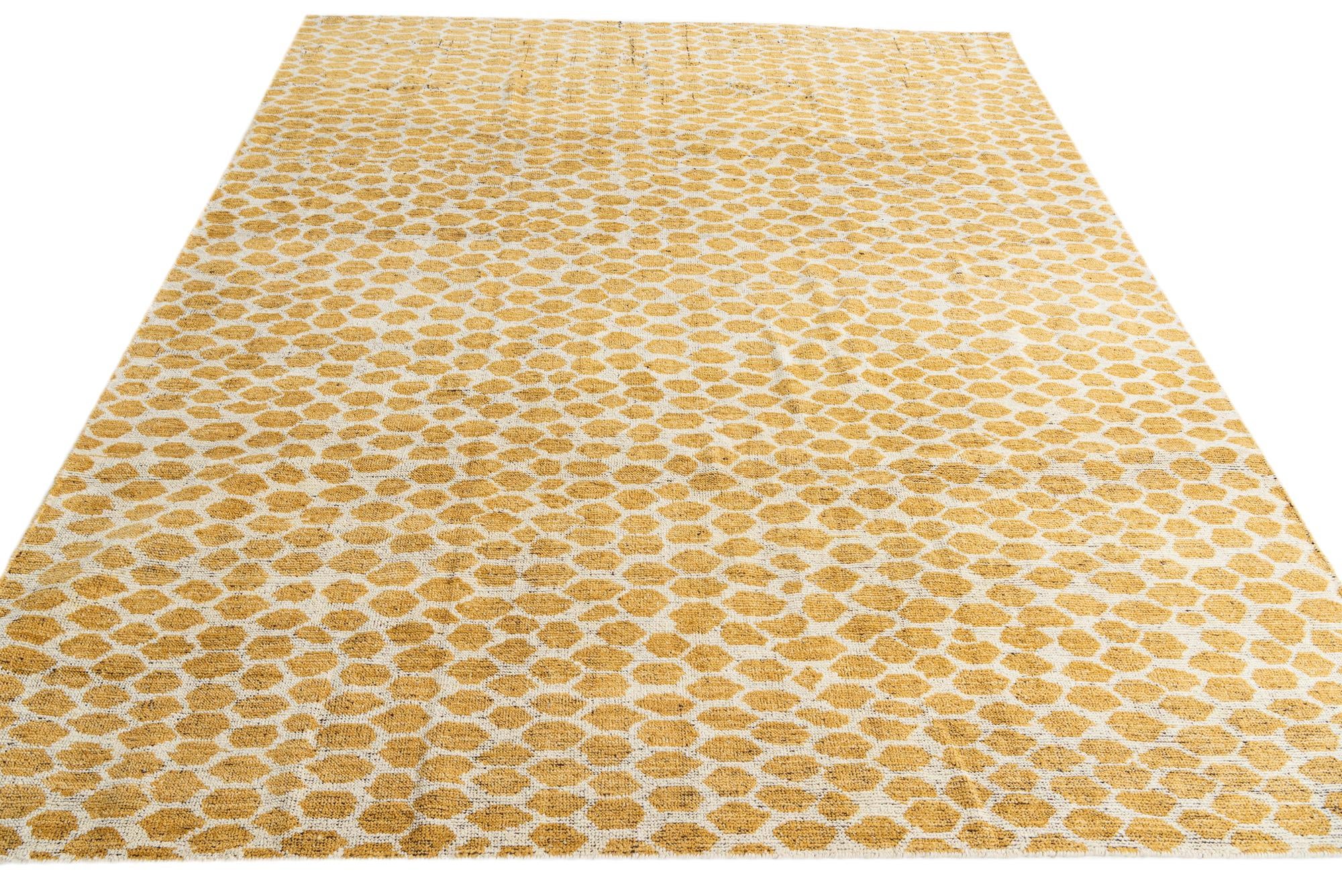 8' 1 x 10' 1 Hand Knotted Moroccan Wool Rug