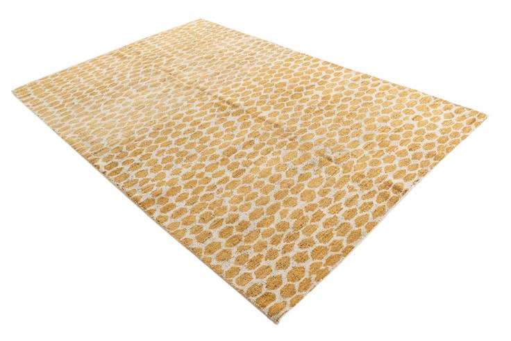 Detail image of 6' 2 x 9' 2 Hand Knotted Moroccan Wool Rug