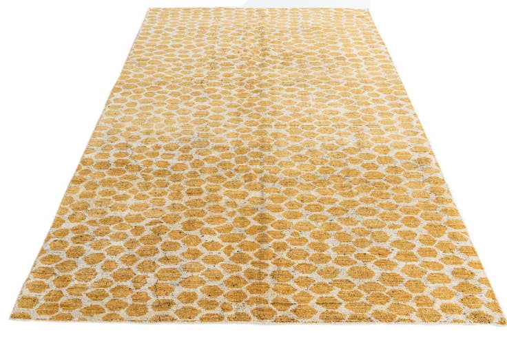 Detail image of 6' 2 x 9' 2 Hand Knotted Moroccan Wool Rug