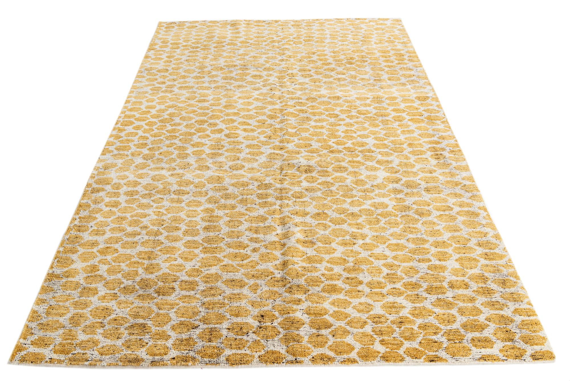 6' x 9' Hand Knotted Moroccan Wool Rug