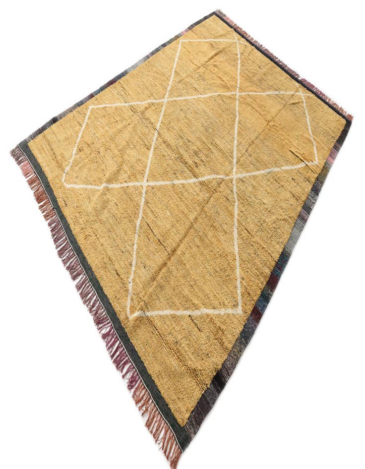 Detail image of 8' 10 x 12'  Hand Knotted Moroccan Wool Rug