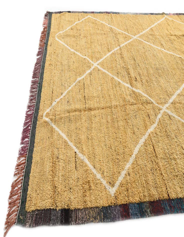 Detail image of 8' 10 x 12'  Hand Knotted Moroccan Wool Rug